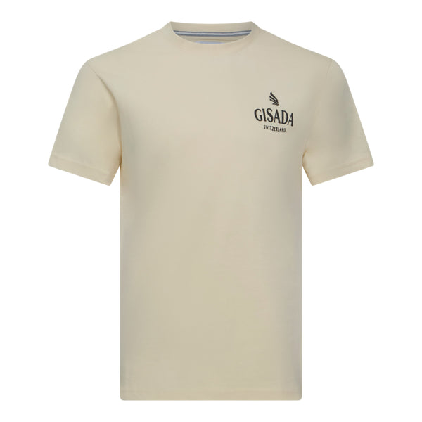 gisada Regular Fit T-Shirt in Jersey Cotton with Small Silicon Logo