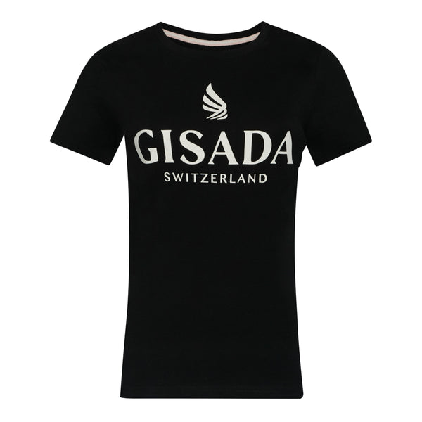 gisada Regular Fit T-Shirt in Jersey Cotton with Small Silicon Logo