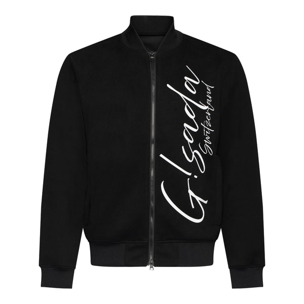 gisada Regular Fit Windbreaker in Knit with Cursive Print