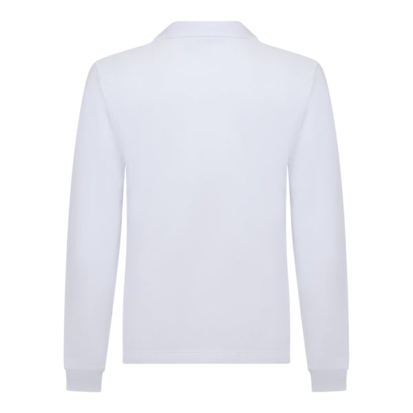 Gisada Regular Fit Zip-Up Polo In Luxe Interlock Piquet With Rubber Gisada Logo