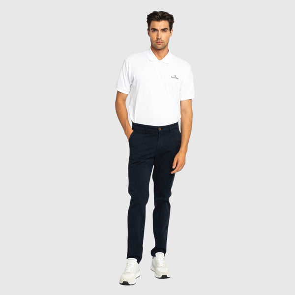 Gisada Regular Fit Zip-Up Polo In Luxe Interlock Piquet With Rubber Logo