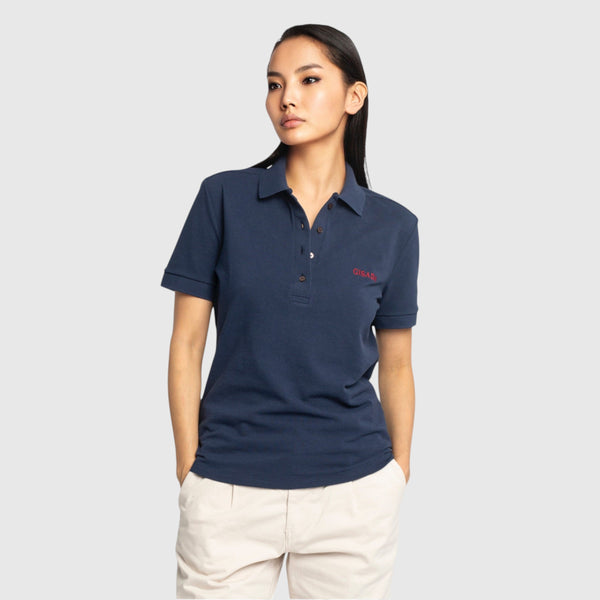 Gisada Slim Fit Short Sleeves Polo In Interlock Piquet With Embroidery Gisada Logo