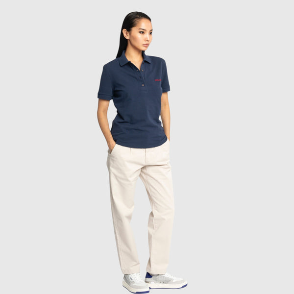Gisada Slim Fit Short Sleeves Polo In Interlock Piquet With Embroidery Gisada Logo