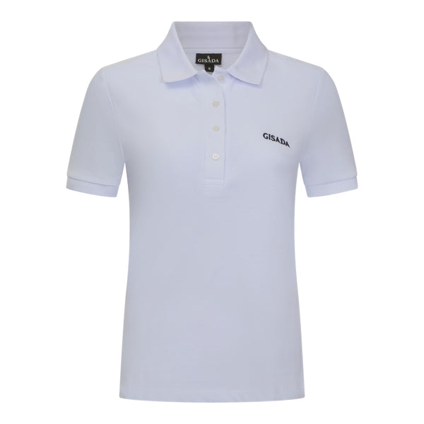 gisada Slim Fit Short Sleeves Polo in Interlock Piquet with Embroidery Gisada Logo