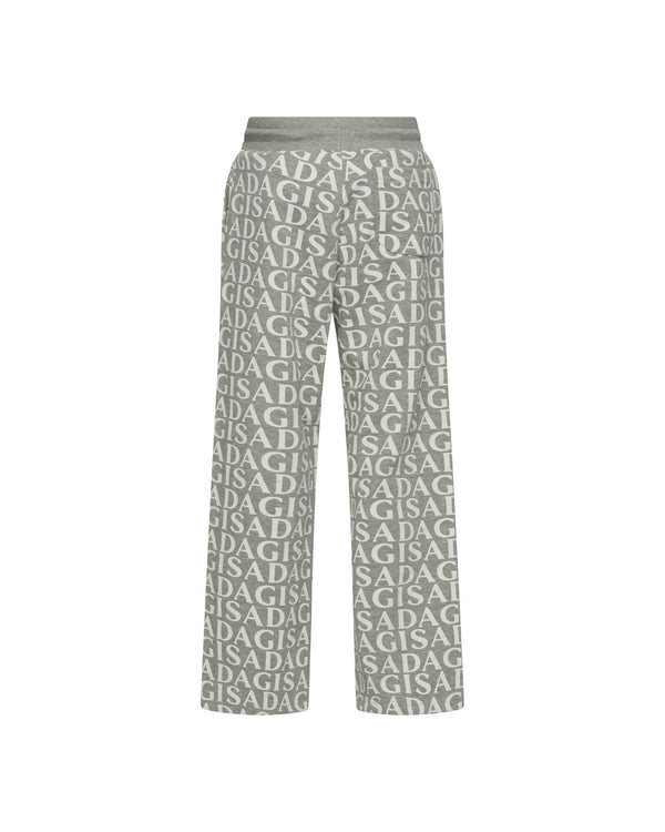 Gisada Straight Leg Sweatpants In Midweight Cotton With Allover Print