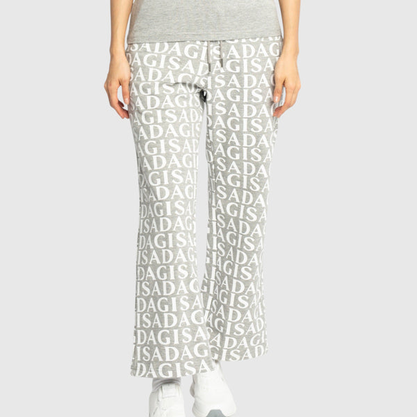 Gisada Straight Leg Sweatpants In Midweight Cotton With Allover Print