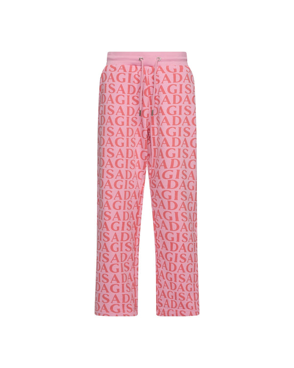gisada Straight Leg Sweatpants in Midweight Cotton with Allover Print