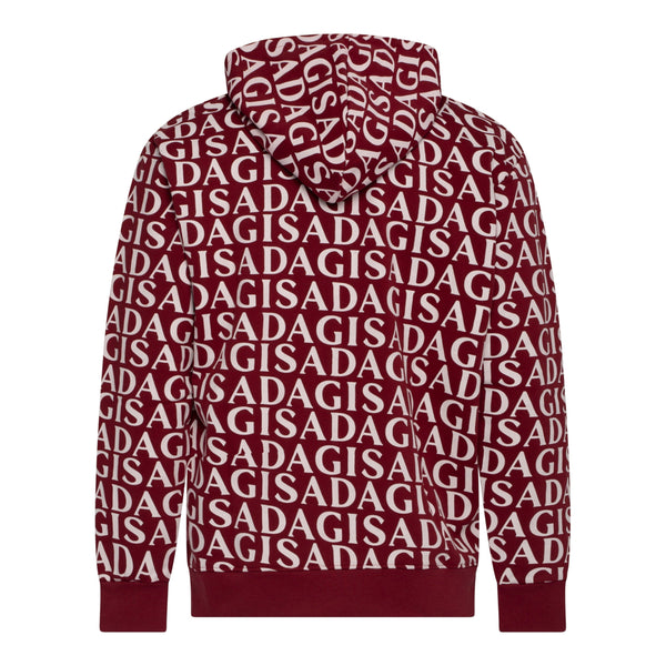 Gisada Zip-Up Hoodie In Midweight Cotton With Allover Print