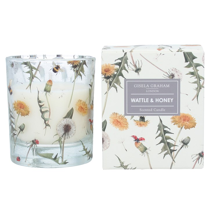 gisela graham Boxed Scented Candle - Dandelion & Insects