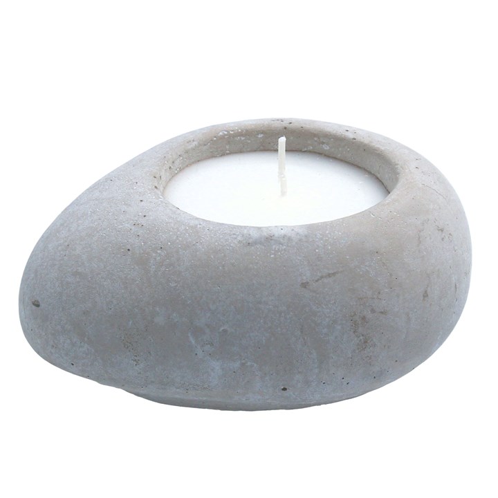 gisela graham Concrete Candle Pot - Citronella Pebble