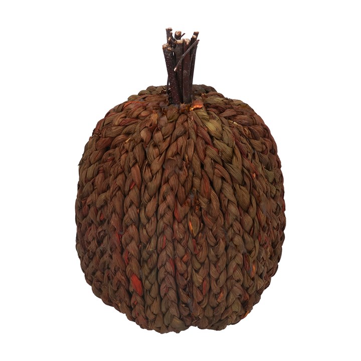 gisela graham Cornhusk Ornament - Brown Pumpkin Large