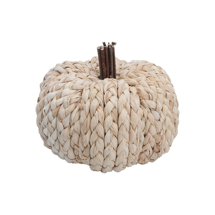 gisela graham Cornhusk Ornament - Natural Pumpkin Small
