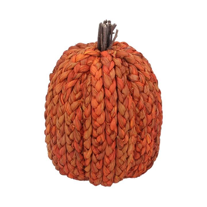 gisela graham Cornhusk Ornament - Orange Pumpkin Large