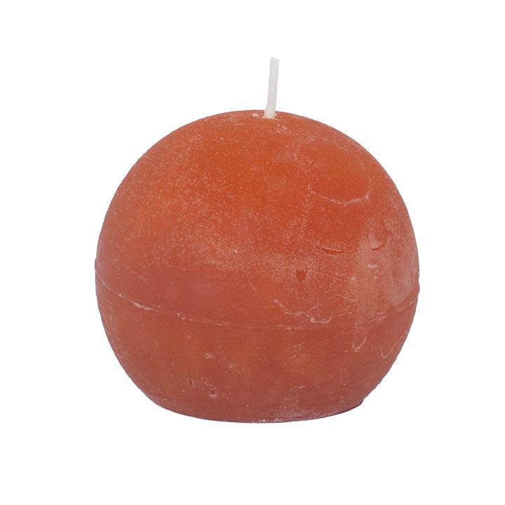 gisela graham Ball Candle - Orange