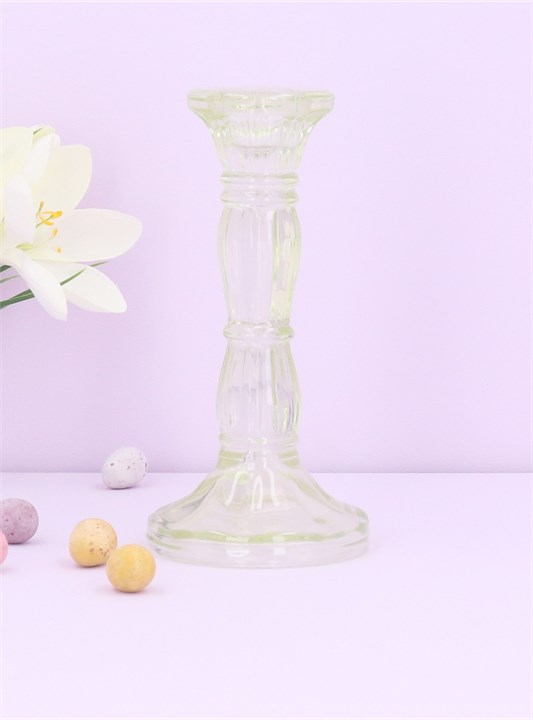 Gisela Graham Candlestick - Pastel Green