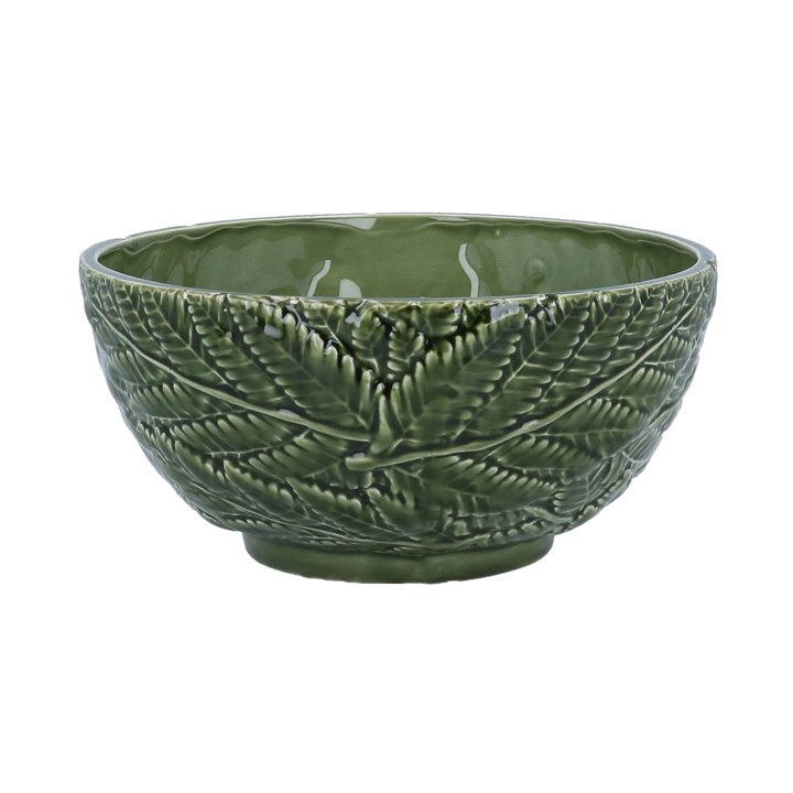 gisela graham Ceramic Bowl - Green Fern