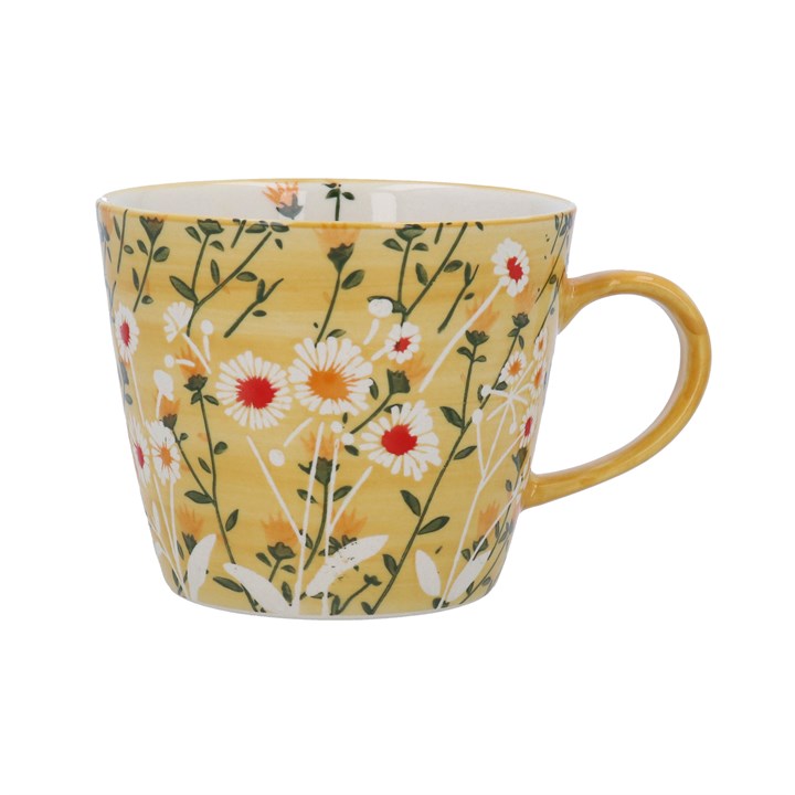 gisela graham Ceramic Mug 12.5cm - Yellow Wild Daisy