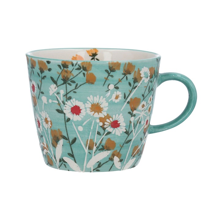 gisela graham Ceramic Mug - Blue Wild Daisy