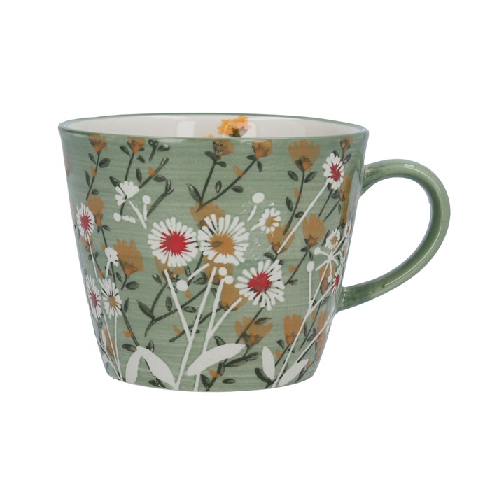 gisela graham Ceramic Mug - Green Wild Daisy