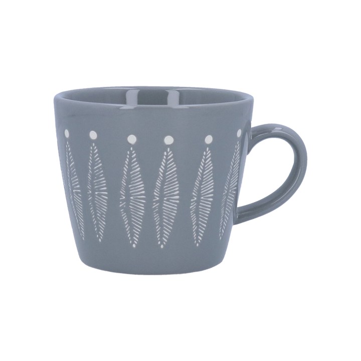 gisela graham Ceramic Mug - Grey Feather