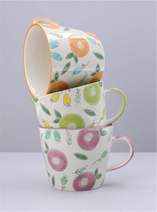 Gisela Graham Ceramic Mug - Plum & Berry