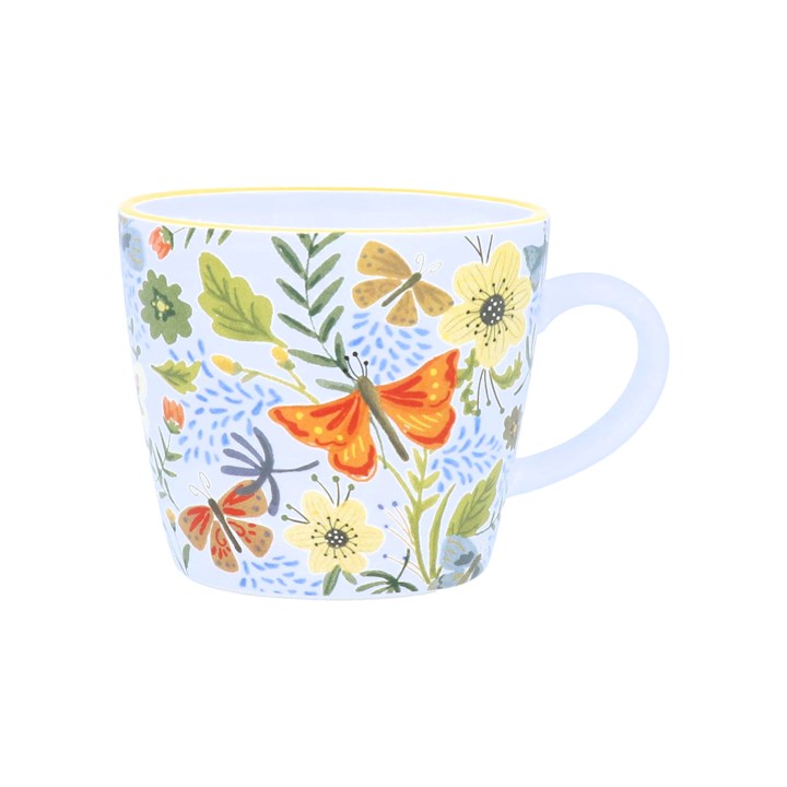 gisela graham Ceramic Mug - White Butterflies