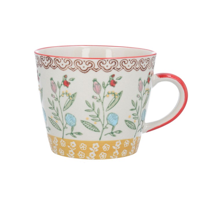 gisela graham Ceramic Mug - Yellow Band Rosehip