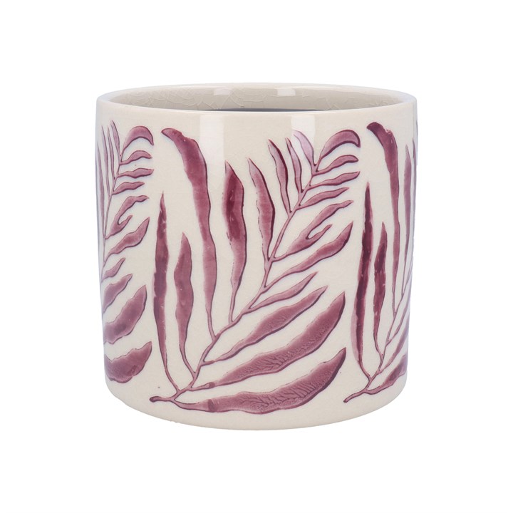 gisela graham Ceramic Pot Cover - Dusky Mauve Branch
