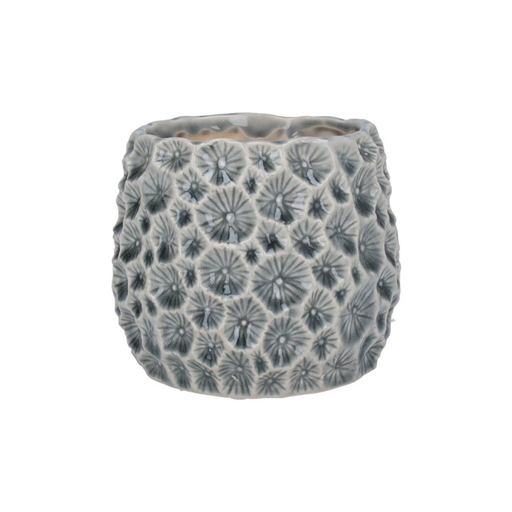 gisela graham Ceramic Pot Cover - Grey Crater