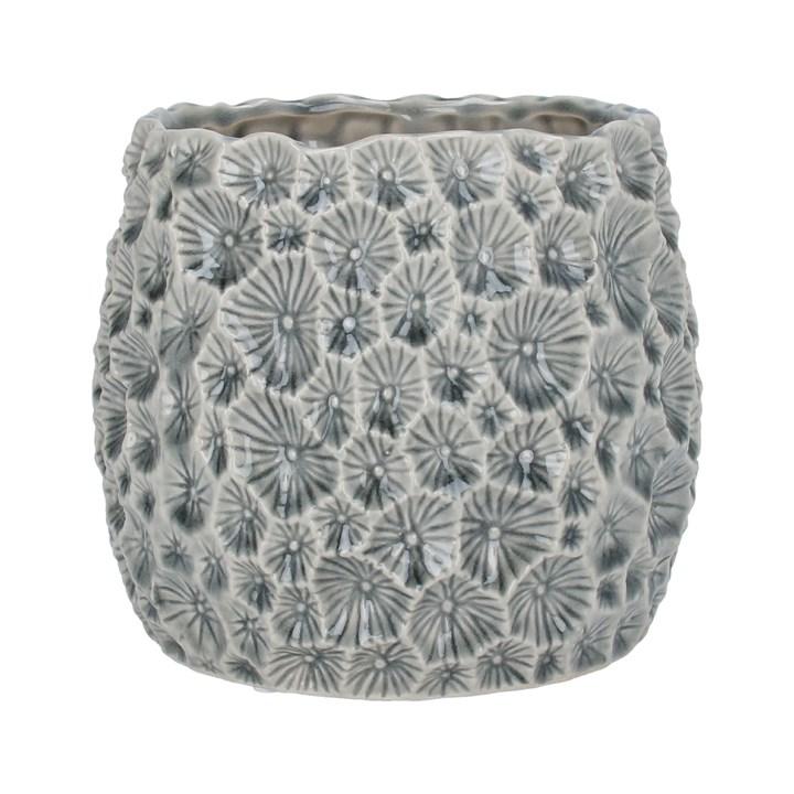 gisela graham Ceramic Pot Cover - Grey Crater