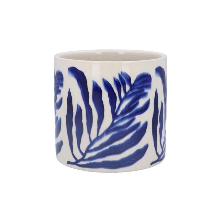 gisela graham Ceramic Pot Cover - Navy Branch