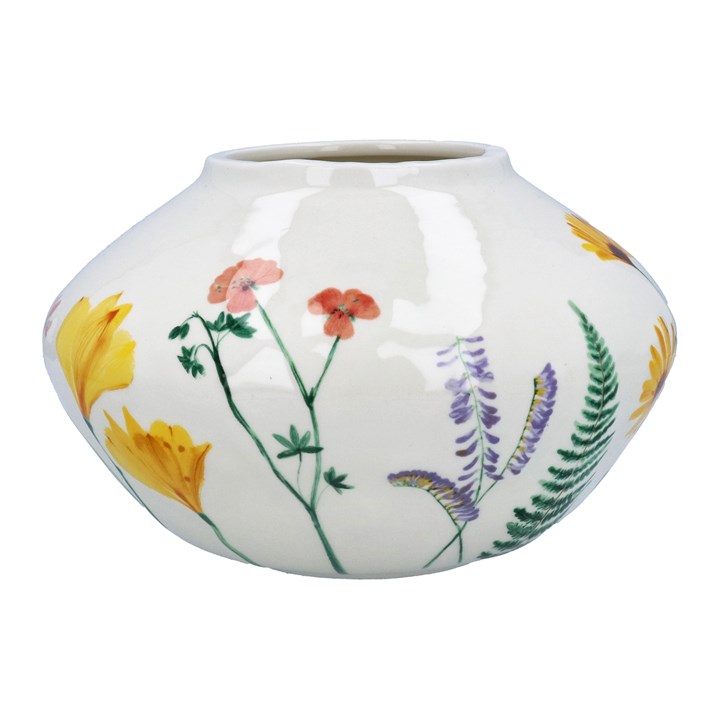 gisela graham Ceramic Vase - Bowl Shaped Floral