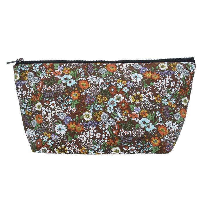 gisela graham Cosmetic Pouch - Brown Vintage Floral