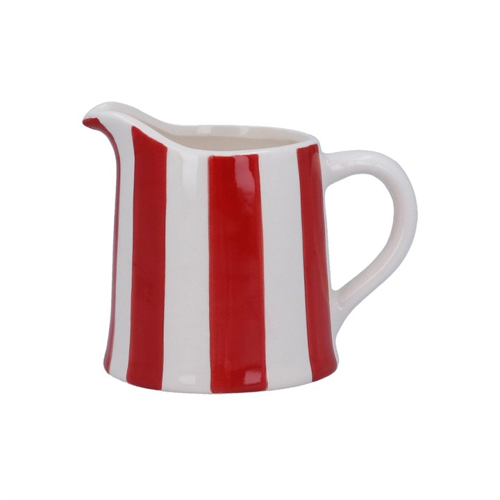 gisela graham Creamer Jug - Red Stripe
