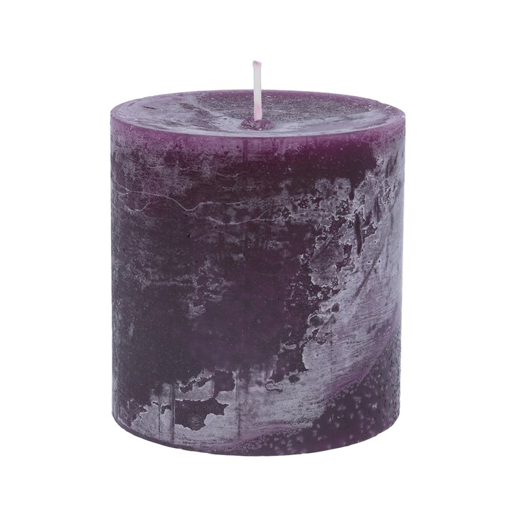 gisela graham Dark Purple Pillar Candle