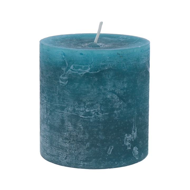 gisela graham Dark Teal Pillar Candle