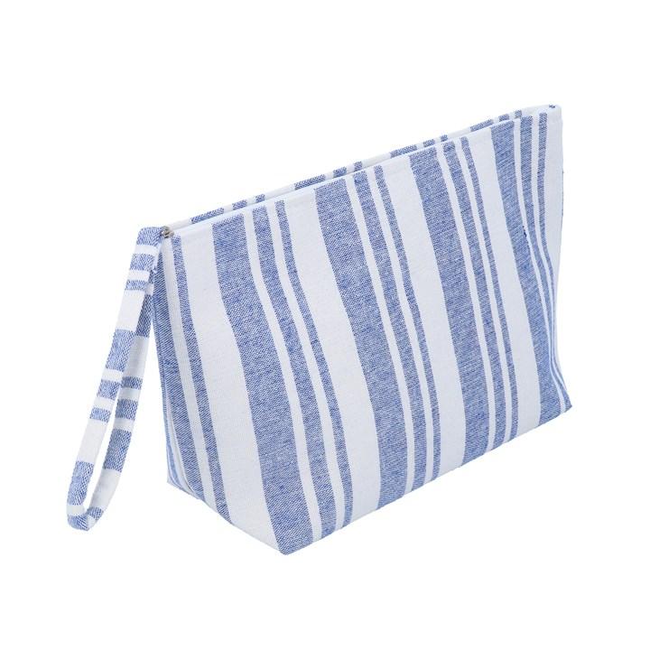 gisela graham Fabric Washbag - Blue Stripe