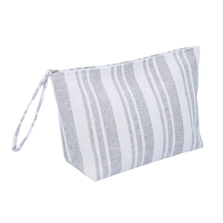 gisela graham Fabric Washbag - Grey Stripe