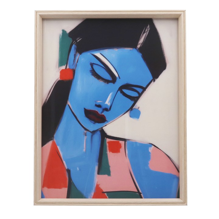 gisela graham Framed Print - Blue Woman