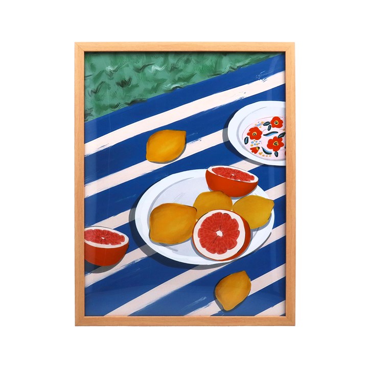 Gisela Graham Framed Print - Citrus Plate