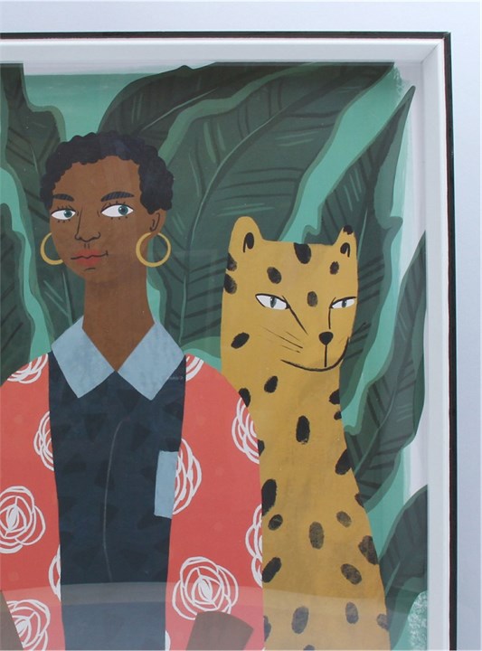 Gisela Graham Framed Print - Girl/Leopard