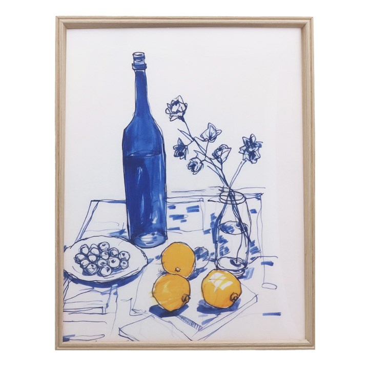 gisela graham Framed Print - Ink Drawing with Lemons