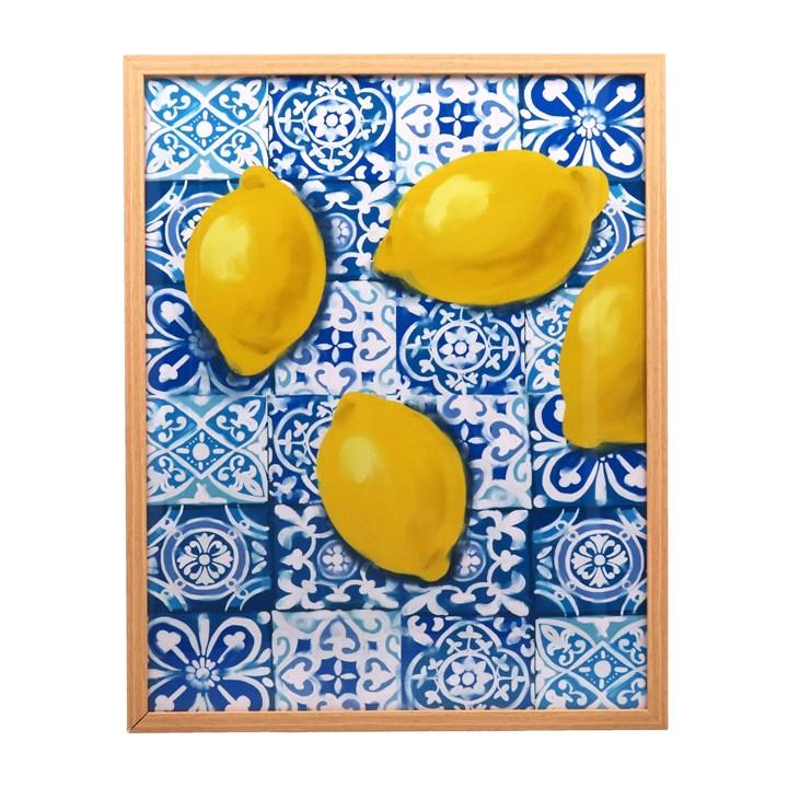 gisela graham Framed Print - Lemon Tiles