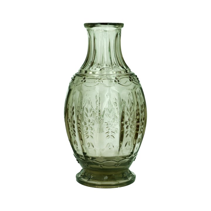gisela graham Glass Carafe - Green Pressed
