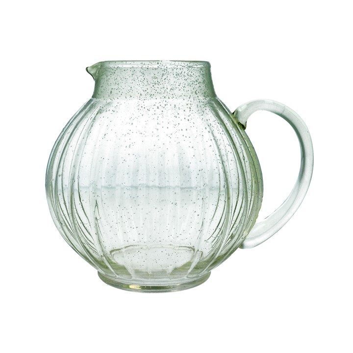 gisela graham Glass Jug - Green Ball Bubble