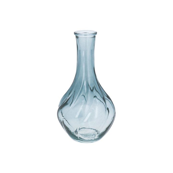 gisela graham Glass Vase - Blue Twist Bud