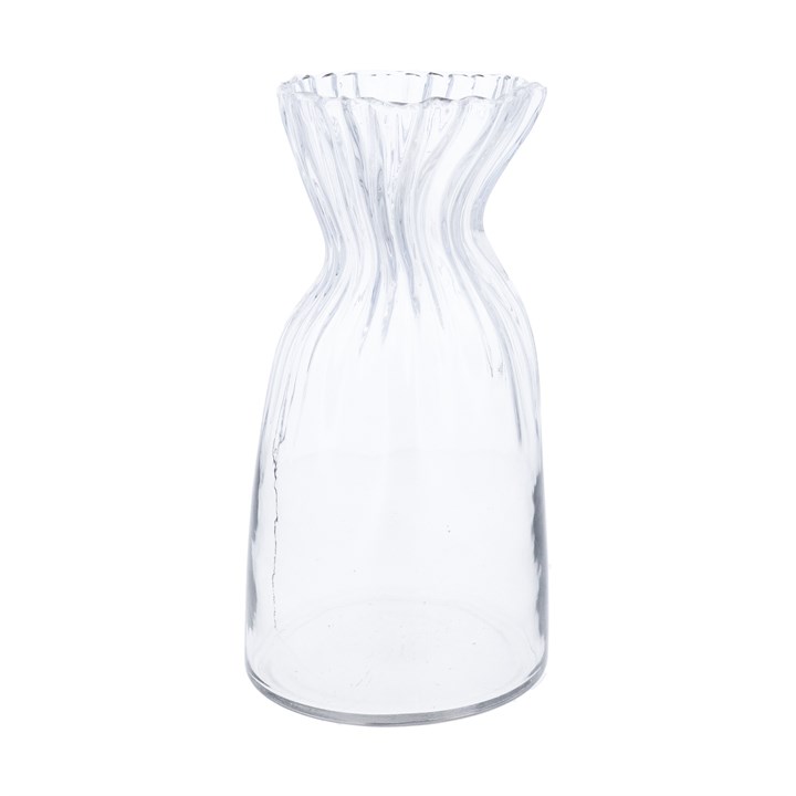 gisela graham Glass Vase - Clear Scrunch