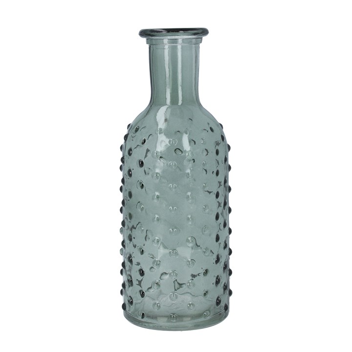 gisela graham Glass Vase - Green Dimple Bottle