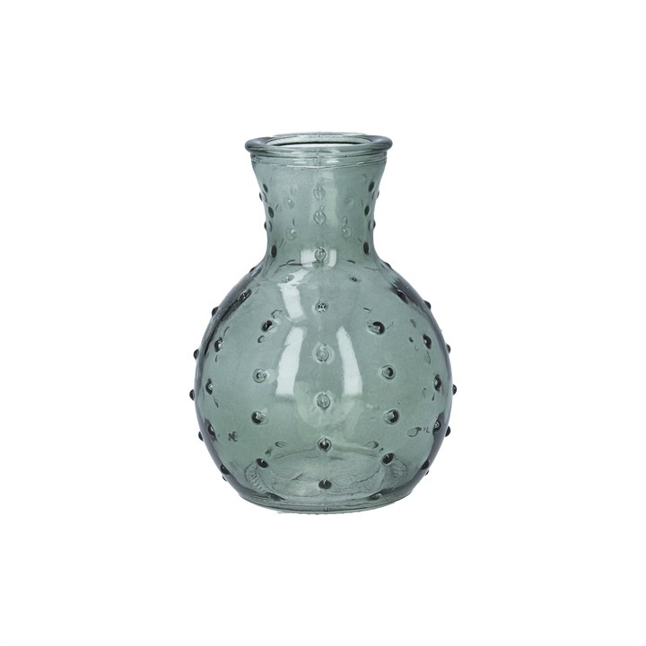 gisela graham Glass Vase - Green Dimple Bud Mini