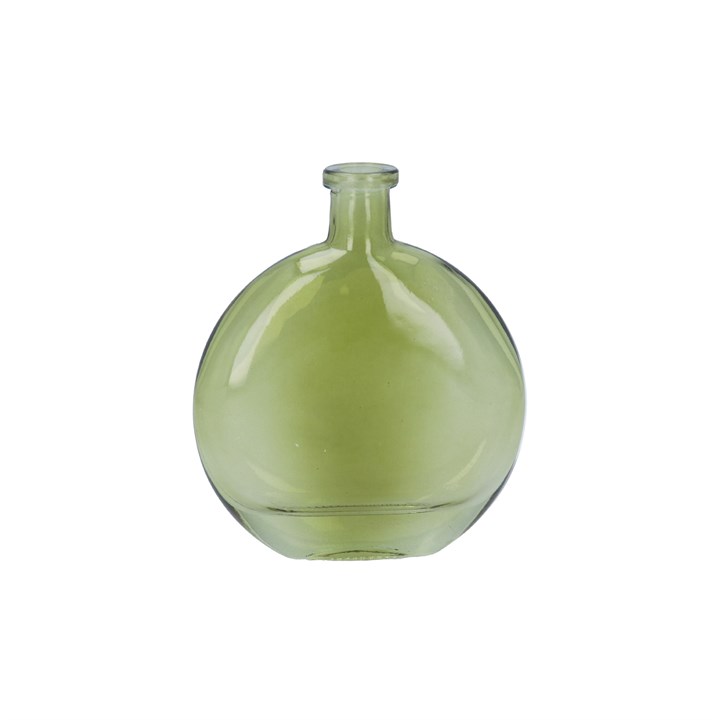 gisela graham Glass Vase - Olive Green Disc Bud